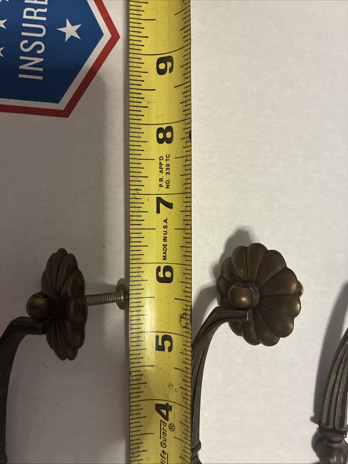 3pcsDrexel Esperanto Drawer Pull Tall Dresser Brass Vintage Drop Bail MCM Handle