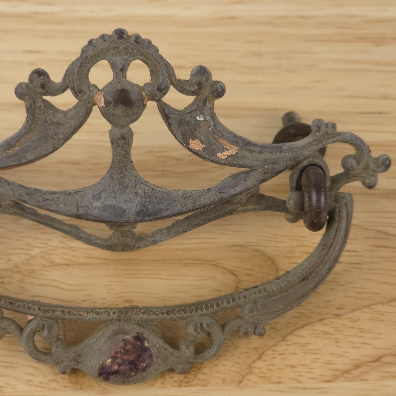 Vintage Brass Drop Bail Handle Drawer Cabinet Pulls Lot of 3 Antique Patina