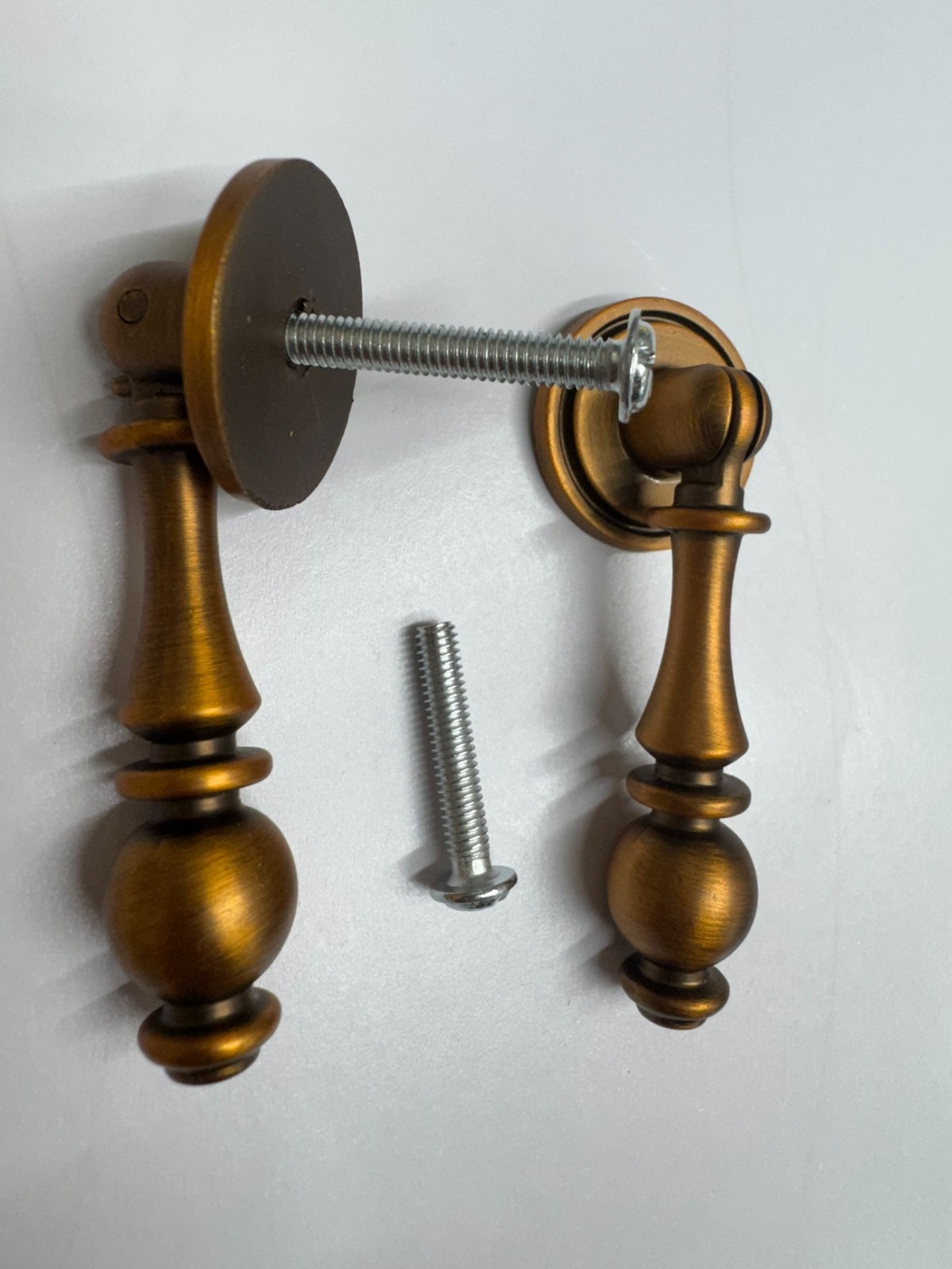 Golden Vintage-Copper Drawer Pulls Handles Teardrop Cabinet Door Knobs Hardware