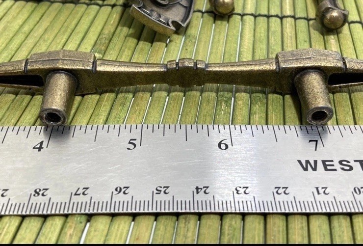 3x Drawer Pull Handle & Back Plate Hyer Colonial Antiqued Brass Color 6.5″ NEW