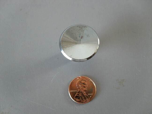 Vintage 1″ Small Chrome Drawer Knobs Cabinet Door Pull Concave Face