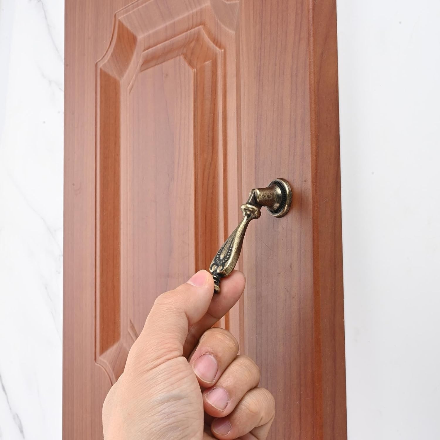 4 Pack Antique Bronze Drop Handle Pull Drawer Cabinet Dresser Wooden Box 70.5mm