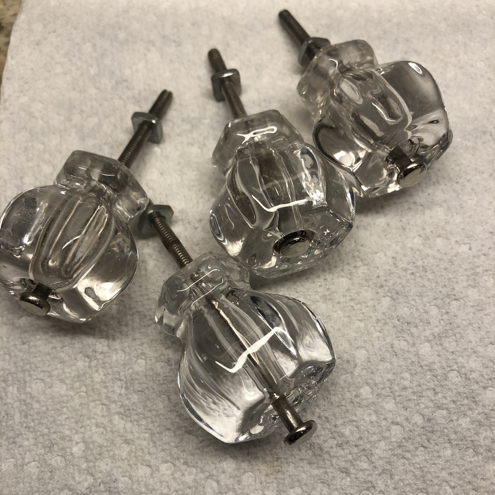 Vintage Drawer Pulls Cabinet Doors Dresser Farmhouse Hardware Set Of 4 Glass