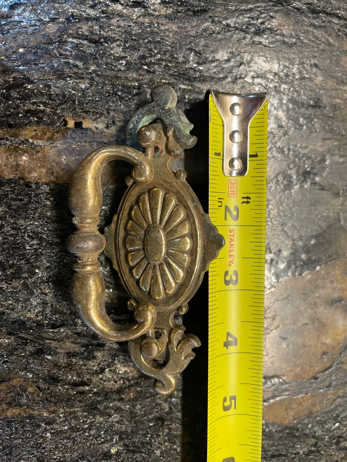 Antique Brass Furniture Pulls Misc Lot of 4 Batwing Chippendale Japanese