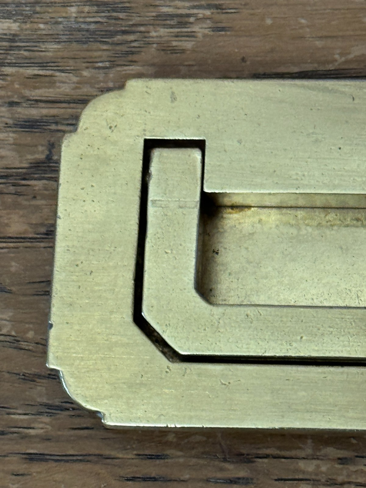 Rare Vintage 60-70’s Henredon Brass Small Campaign Drawer Pull Handle 3 c-c