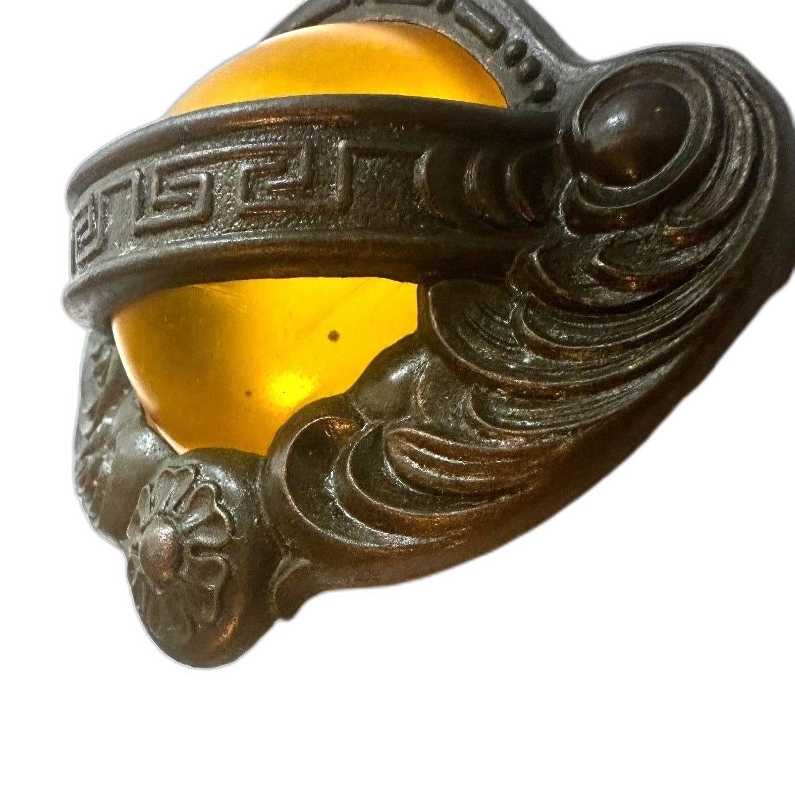 Art Nouveau Finger Cup Pulls with Bakelite – Set of 5 – 3″ center to center