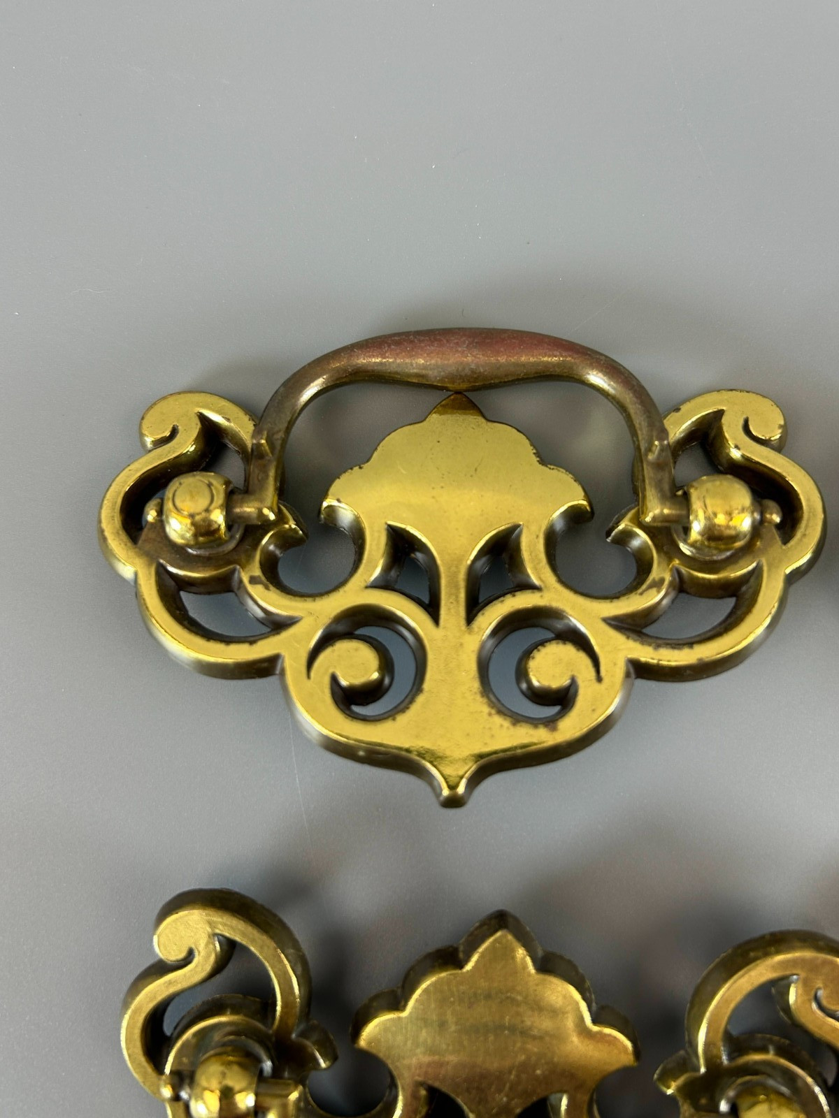 11 Keeler Brass Drawer Pulls Drop Bail Handle Chippendale Vintage Assorted Sizes