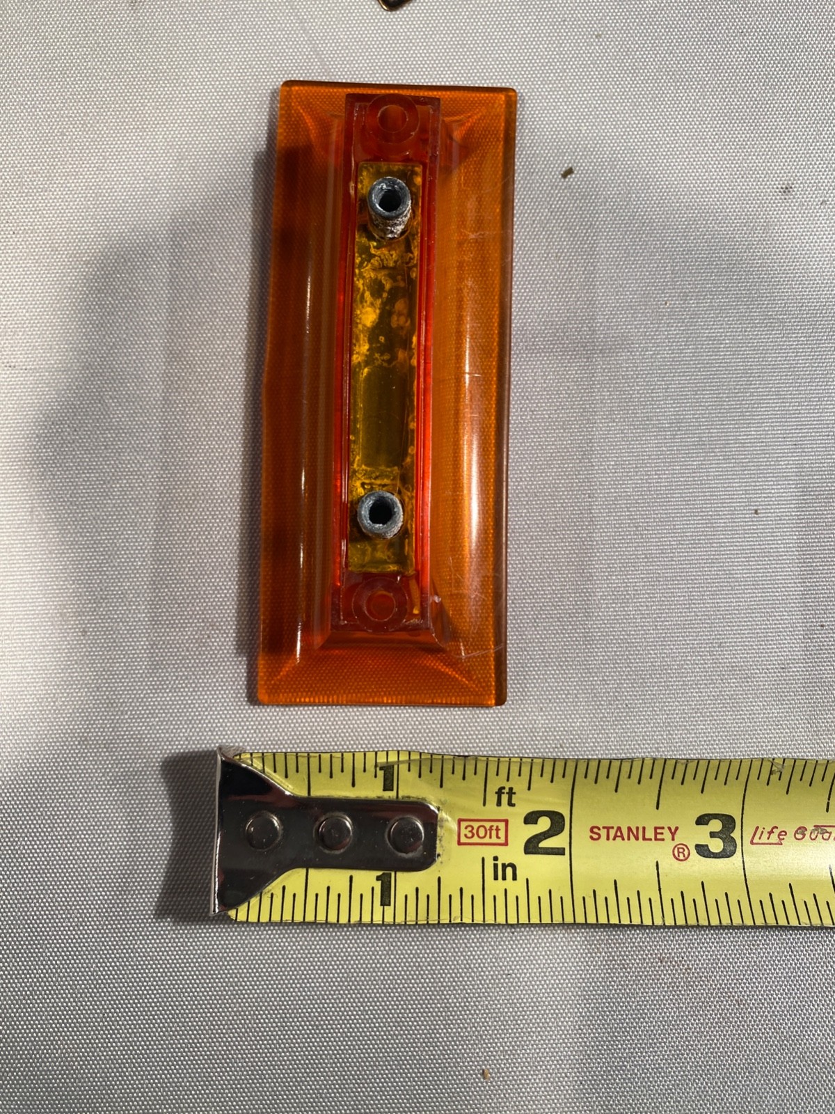 Lot of 8 Vintage MCM Plastic Orange Drawer Pulls and screws from Harmon Dresser