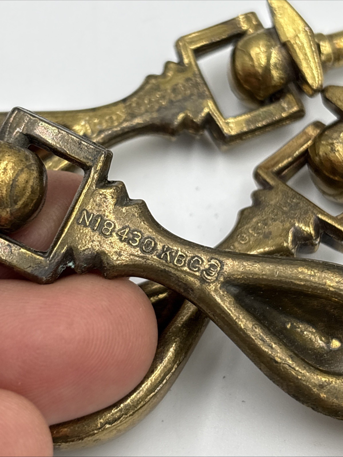 (5) Vintage KBC Drop Drawer Pulls Keeler Brass Co N18430 Without Back Plates