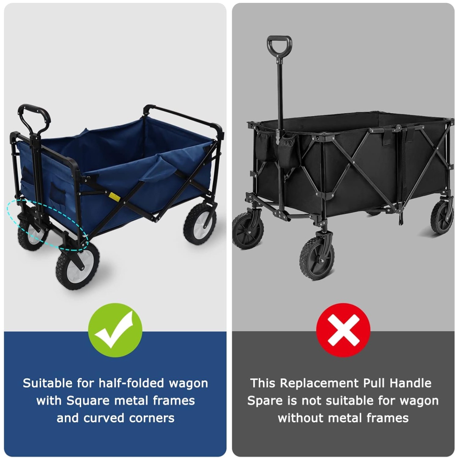Durable Iron Wagon Pull Handle Replacement