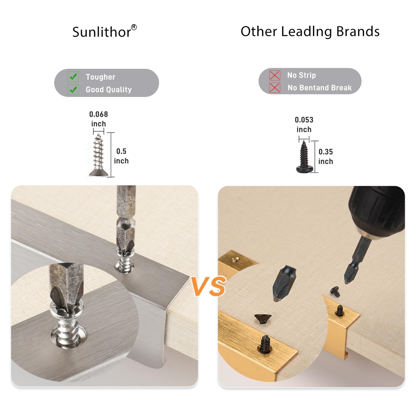 Sunlithor Edge Finger Tab Pull For Cabinets Kitchen Concealed Drawer Pulls