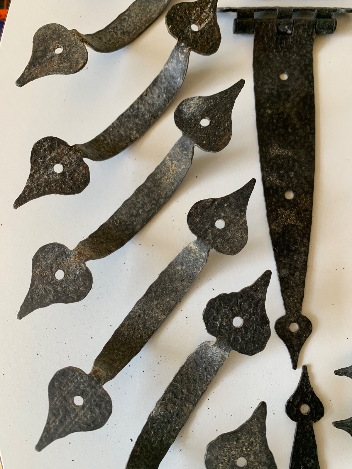 MCM Wrought Iron Cabinet Door Gate Hinge & Pulls