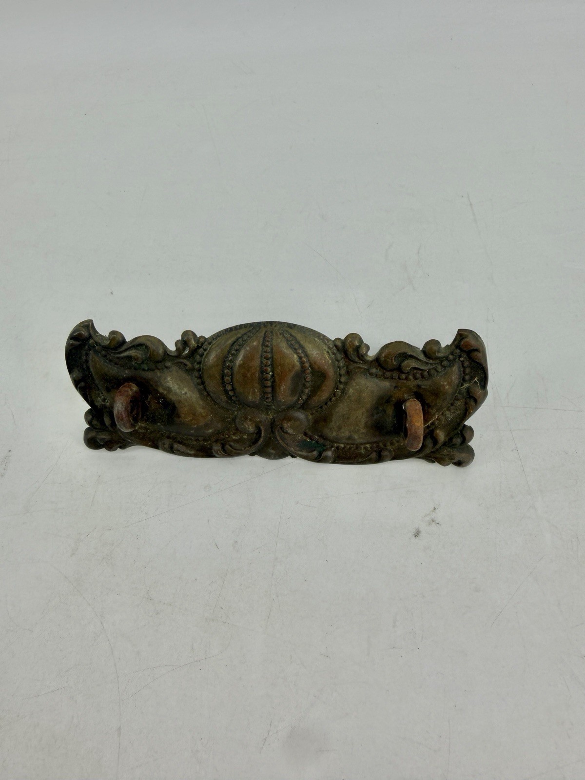 Antique Art Nouveau Floral Openwork Dresser Hardware 4 Drawer Knobs 2 Bail Pulls