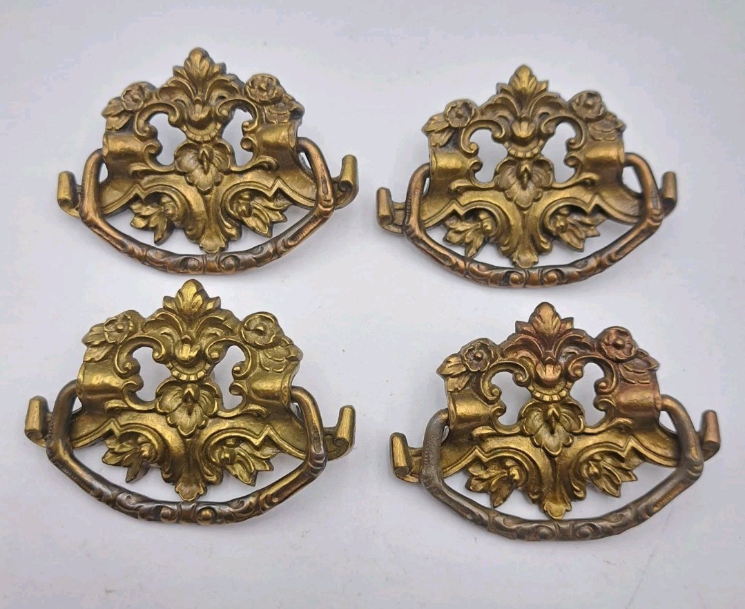 Antique Drop Handles Drawer Pulls Door Dresser Vintage Furniture Hardware Lot 4