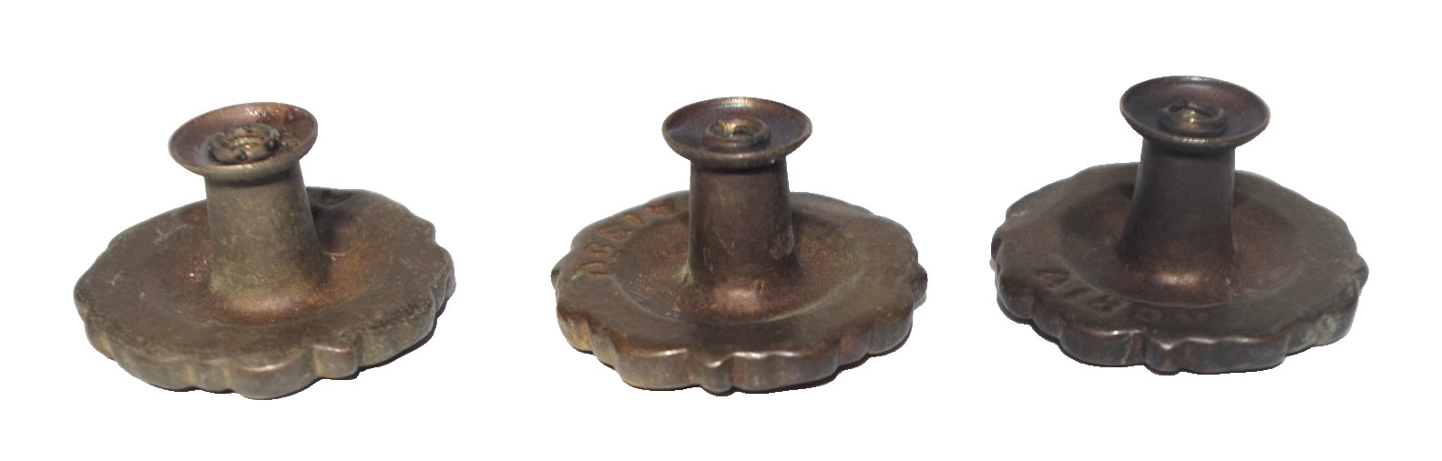 L5 Antique 3 Solid Brass Round Ornate Floral Drawer Cabinet Dresser Pulls Knobs