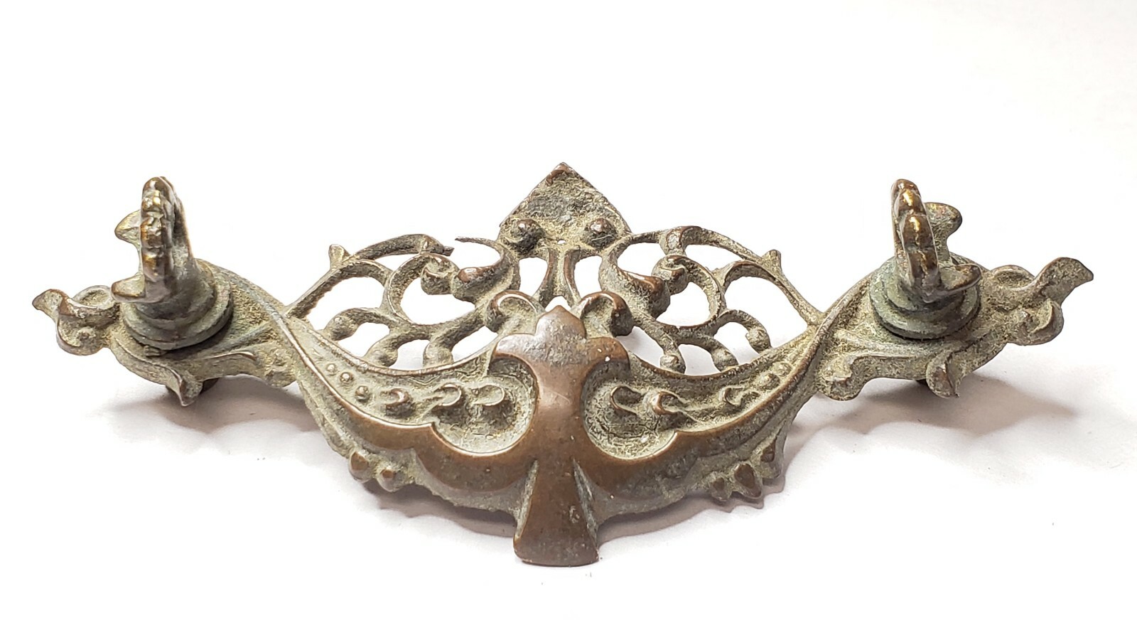 Solid Brass Dresser Drawer Pull Back Plate 4.5″ Scroll