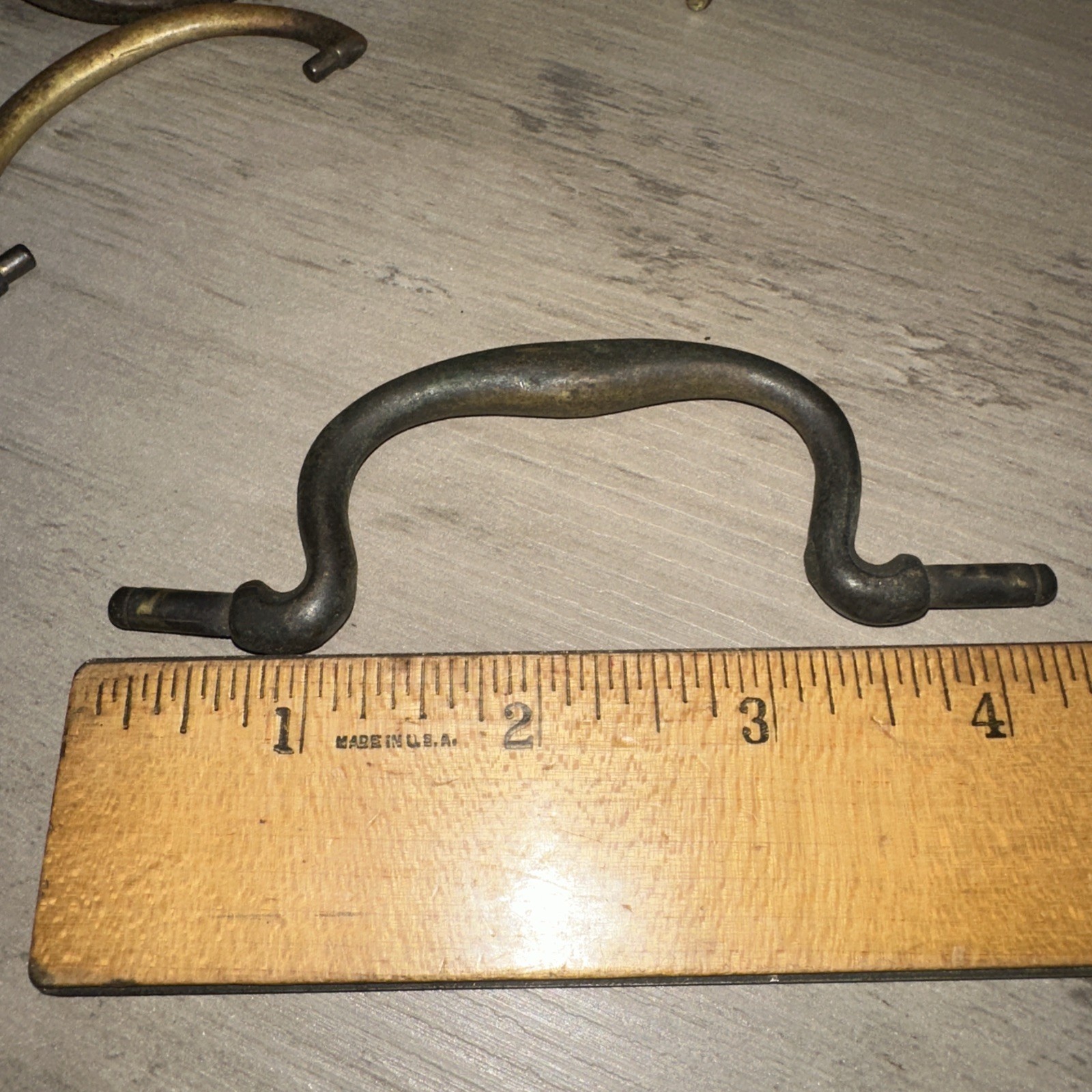 11 Old Drawer Pull Handles Nice Variety, Brass & Steel Vintage