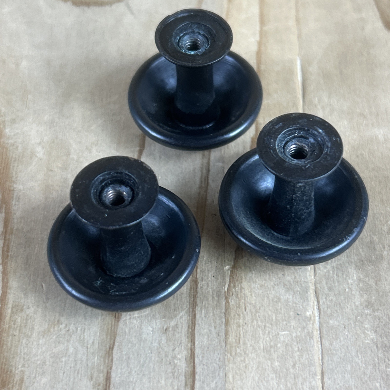 Round Mushroom Drawer Cabinet Knobs Set Of 2 Oil Rubbed Bronze 1.25 Inch
