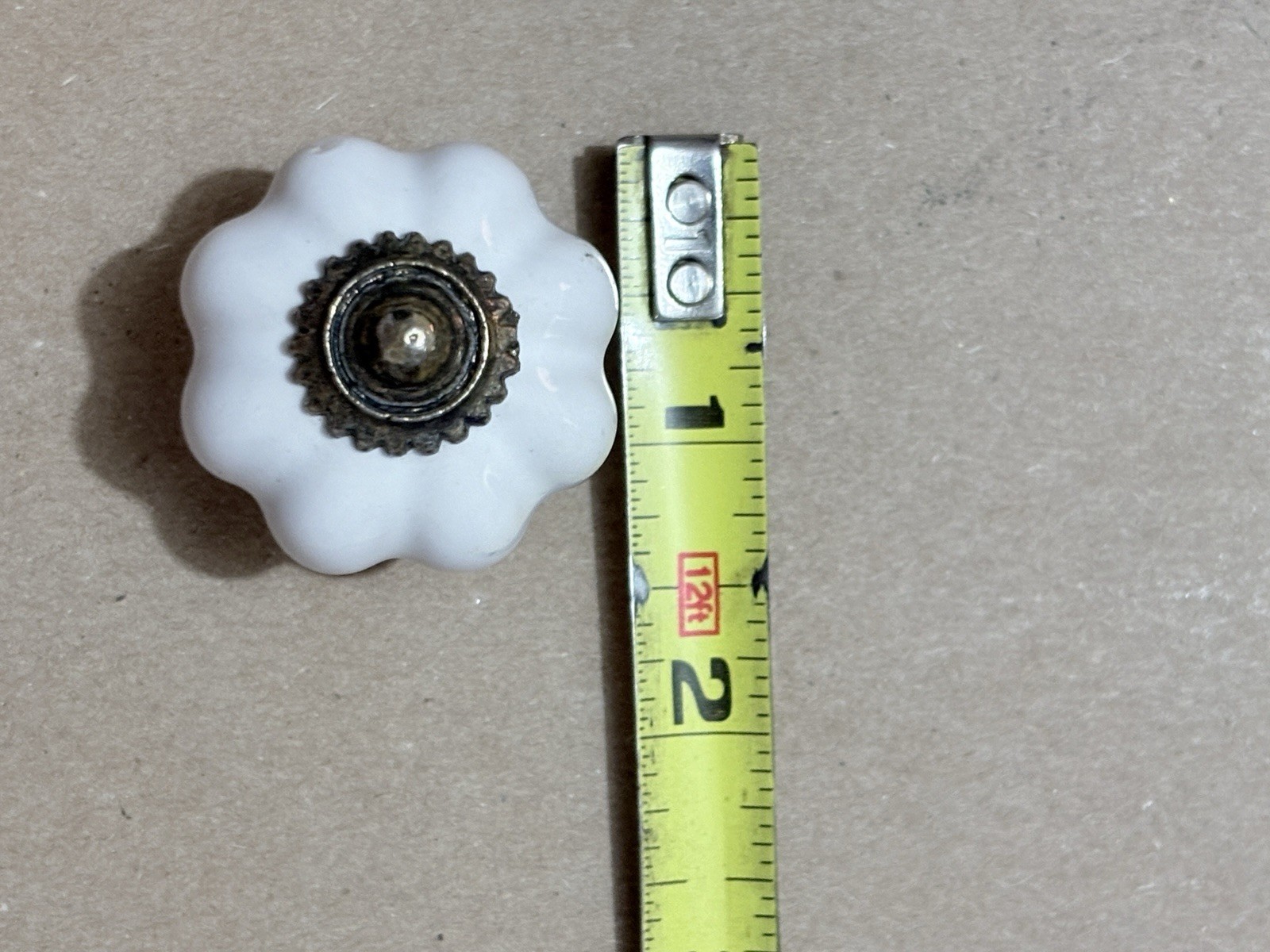 Vintage Drawer Cabinet Pull Knobs Lot Of 7 Ceramic Brass Wood Lucite