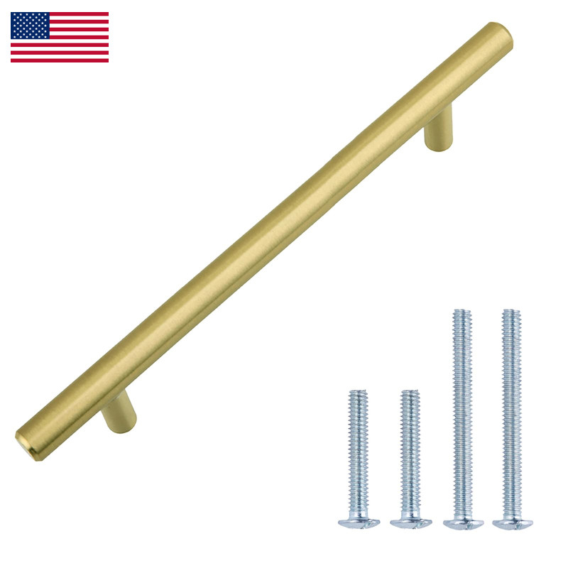 Retailer Basics Euro Bar Cabinet Handle 1/2-Inch Diameter 7.38-Inch Length 5-Inc