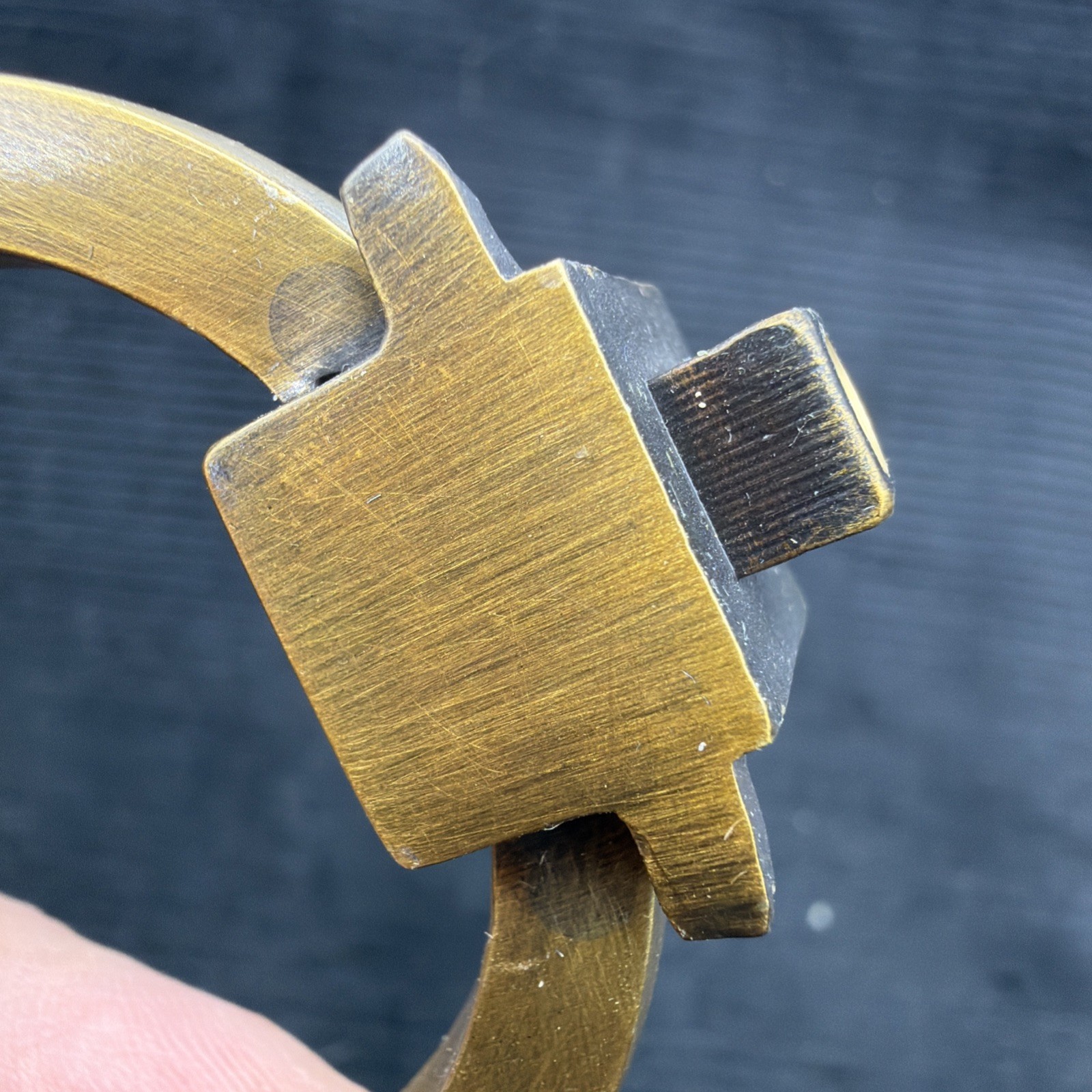 Set Of 6 Brass Plated Zinc Alloy? Ring Drawer Pulls Modern