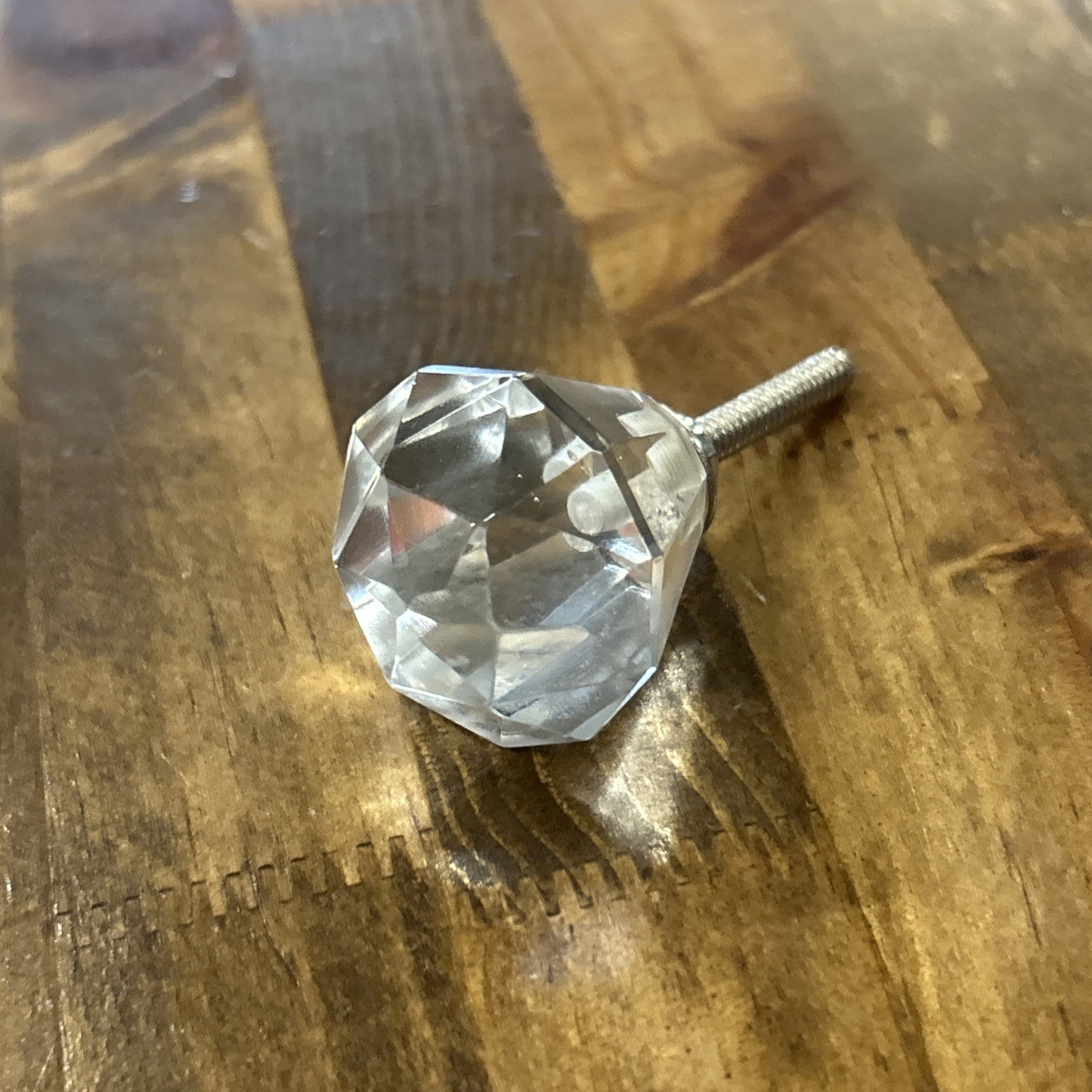 Clear Glass Faceted Drawer/ Cabinet Knob