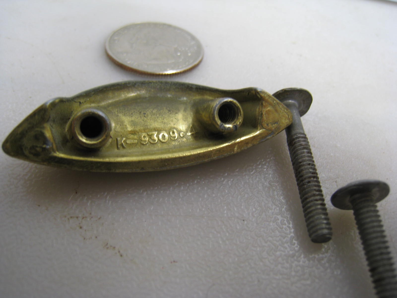 VINTAGE MID CENURY ORNATE BRASS 2″ DRAWER PULL HARDWARE DOOR HANDLES DRAWER