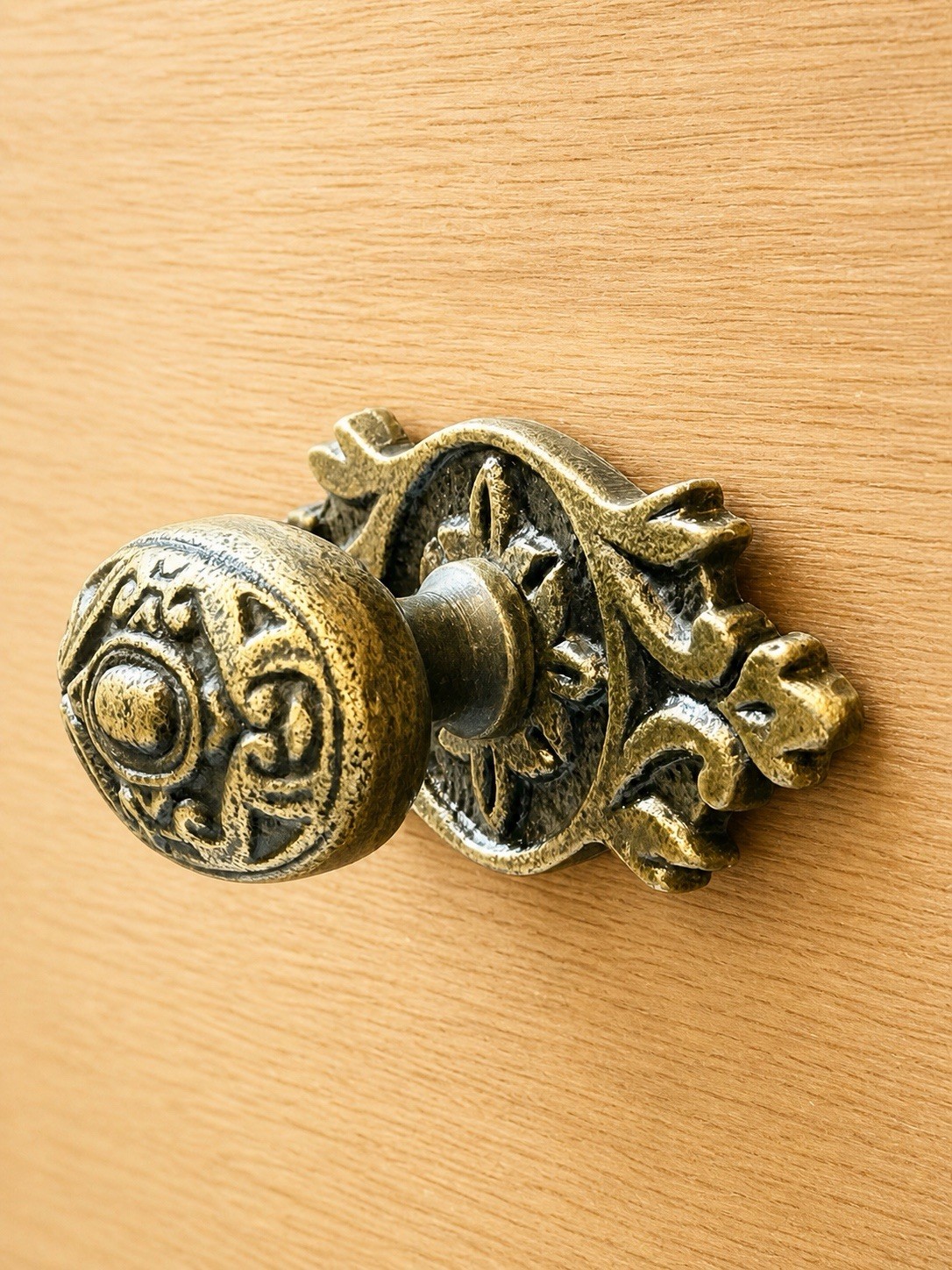 2 Antique Brass Drawer Pull Hardware Handle Vintage Cabinet Door Knob DIY