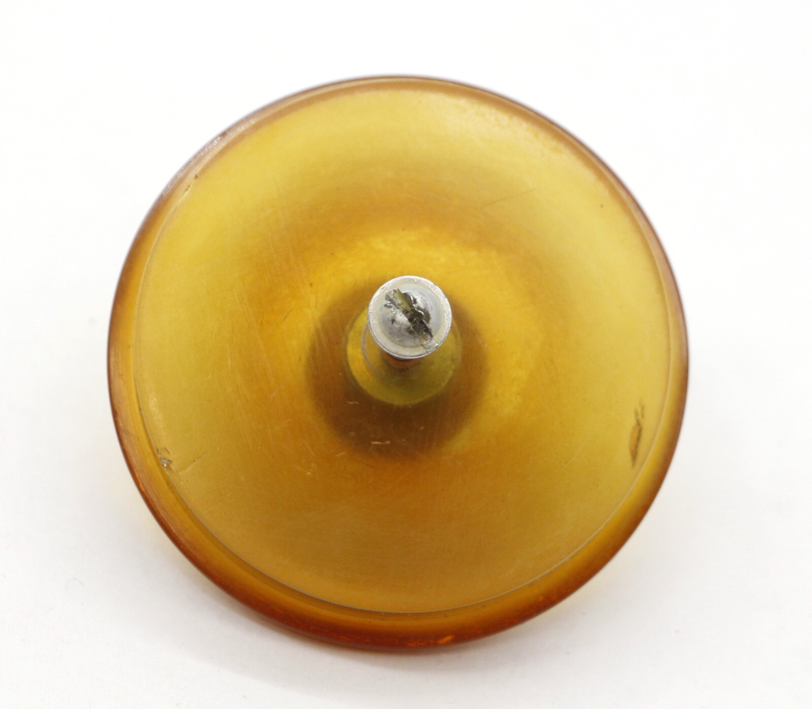 Vintage Mid Century Nickeled Brass Bakelite Cabinet Knob