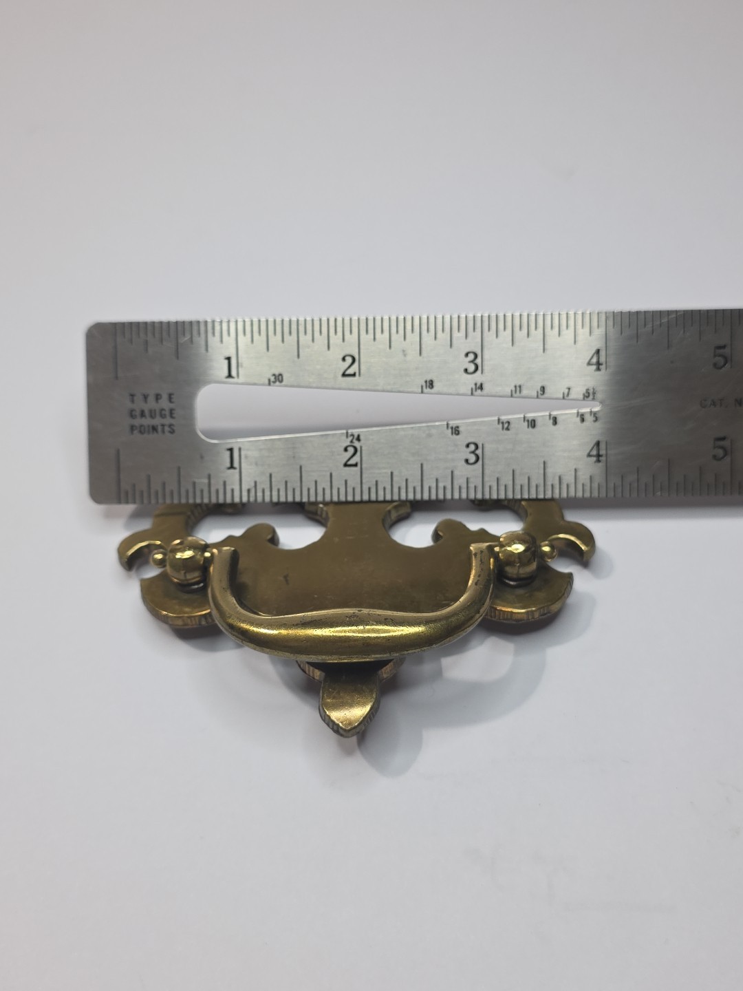 Vintage Lot of 16 Keeler Brass Co. #8650 Solid Brass Furniture Drawer Pulls 4″