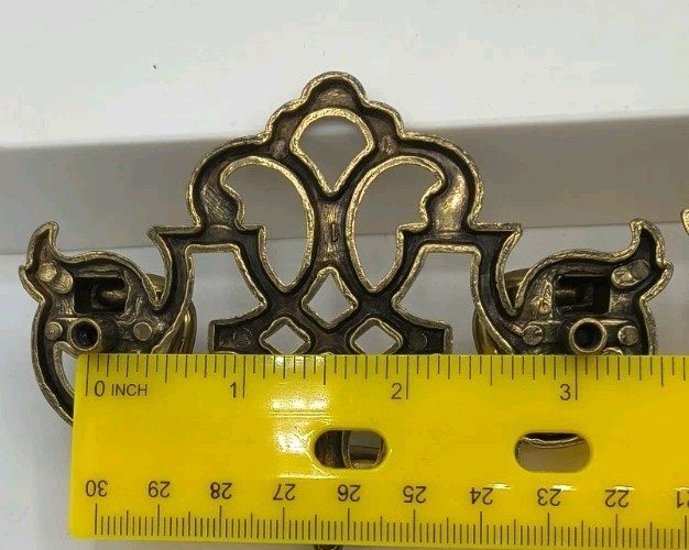 Mixed 9 Vintage Chippendale Drawer Pull Drop Bail Handle 2 Pair, 4 Same, Single