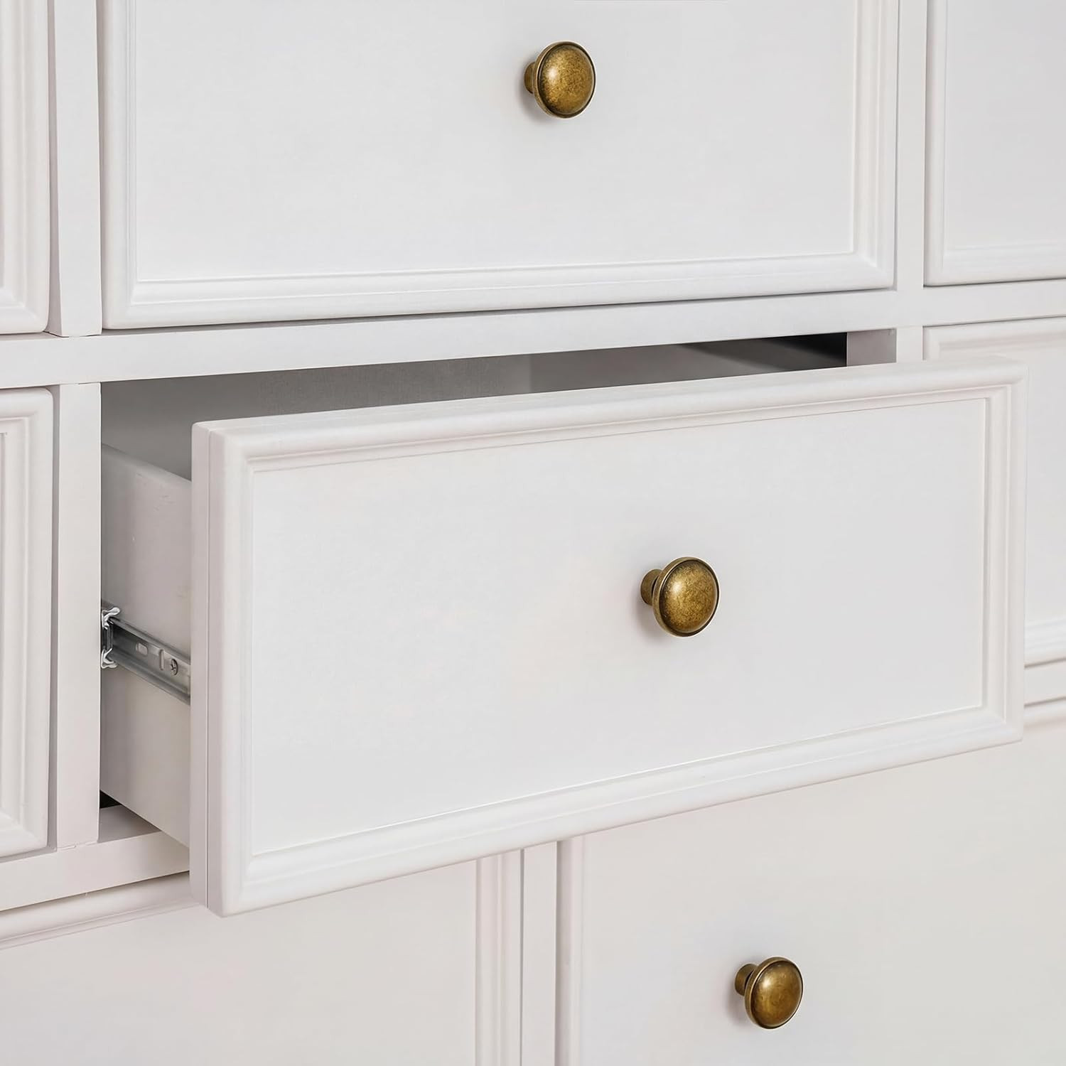 30 Pack Antique Brass Cabinet Knobs 1-1/4″ Vintage Drawer Pulls Zinc Alloy Handl