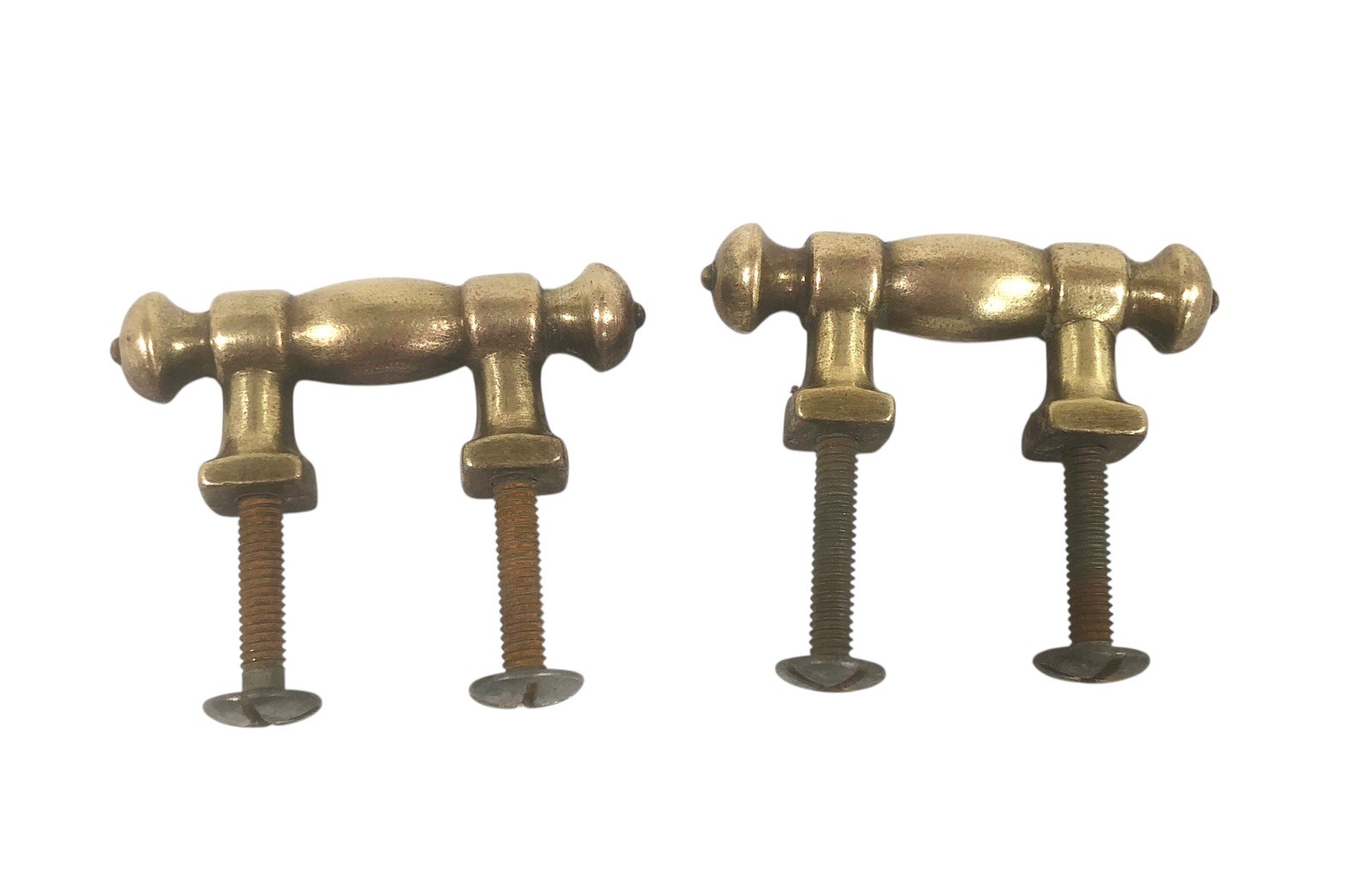 Vintage Drexel Esperanto MCM Dresser Brass Gold Door Pulls Set Of 2 W/ Screws