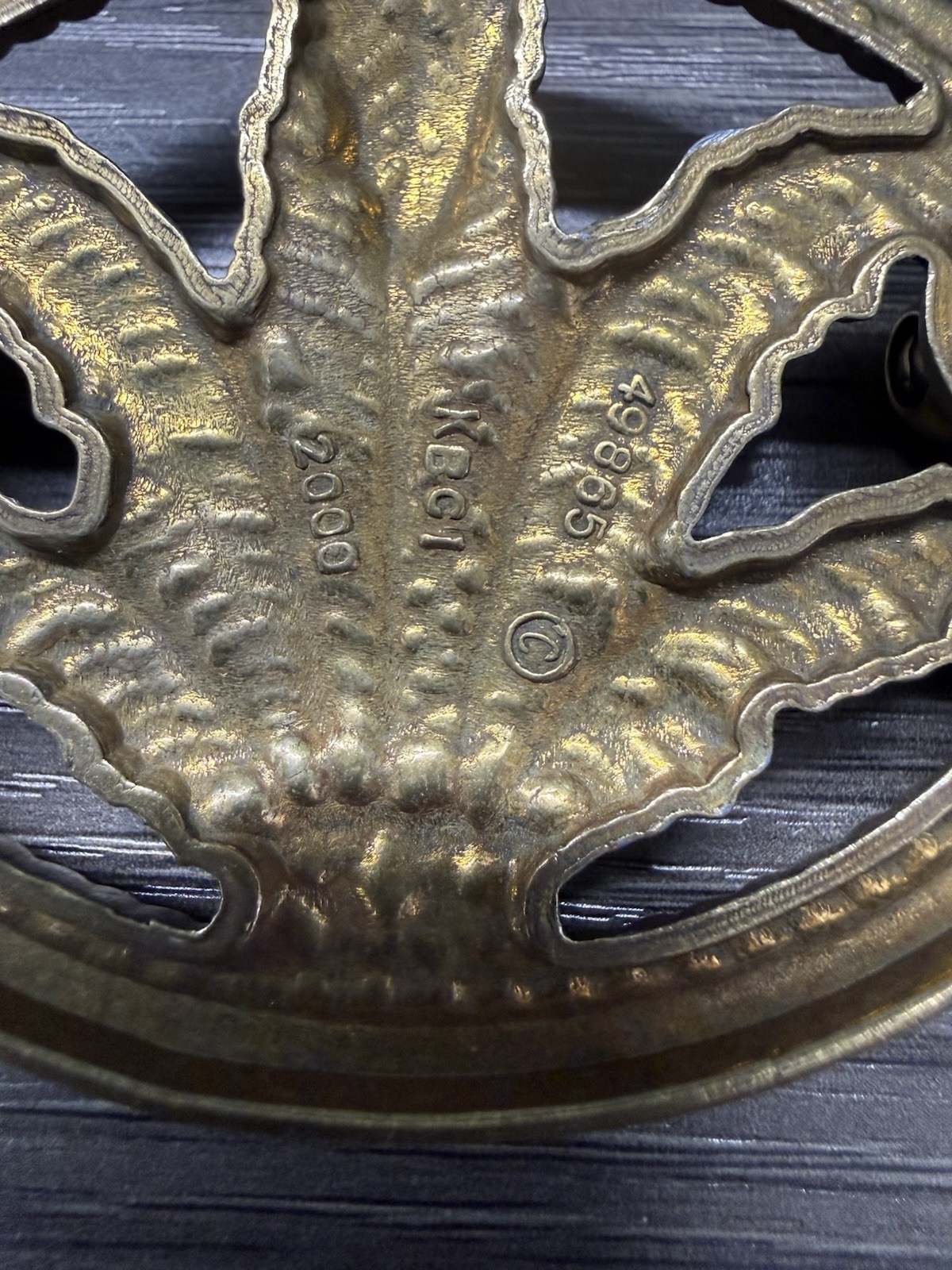 Vintage Keeler Brass Palm Tree Cabinet Knob Chippendale-style Drawer Pull (9