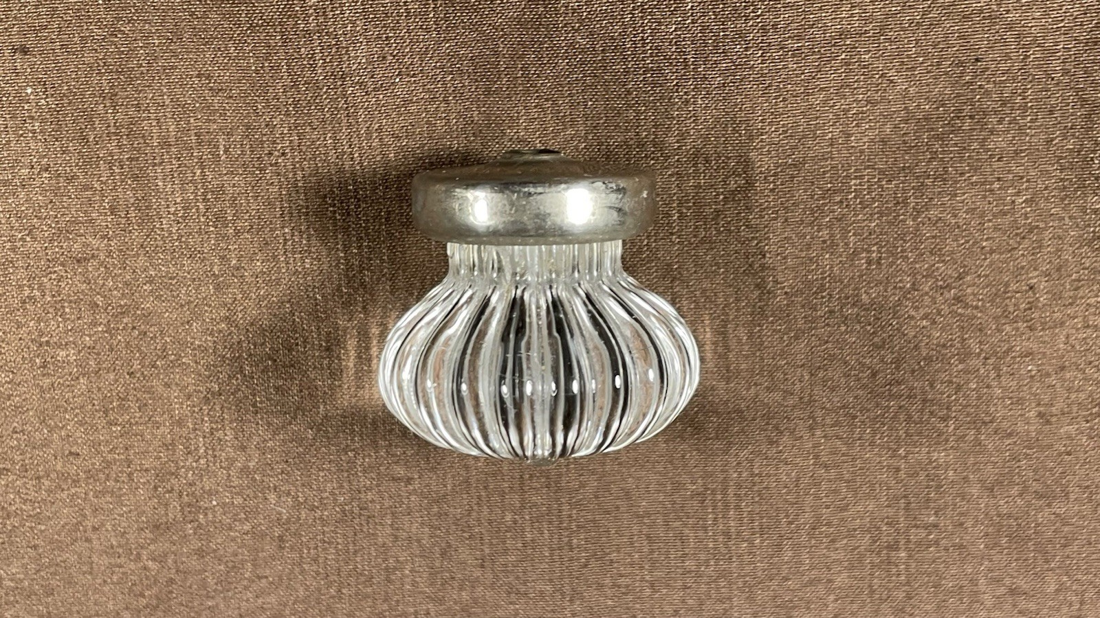 Vintage Original Furniture Cabinet / Drawer Glass Knob Pull Hardware