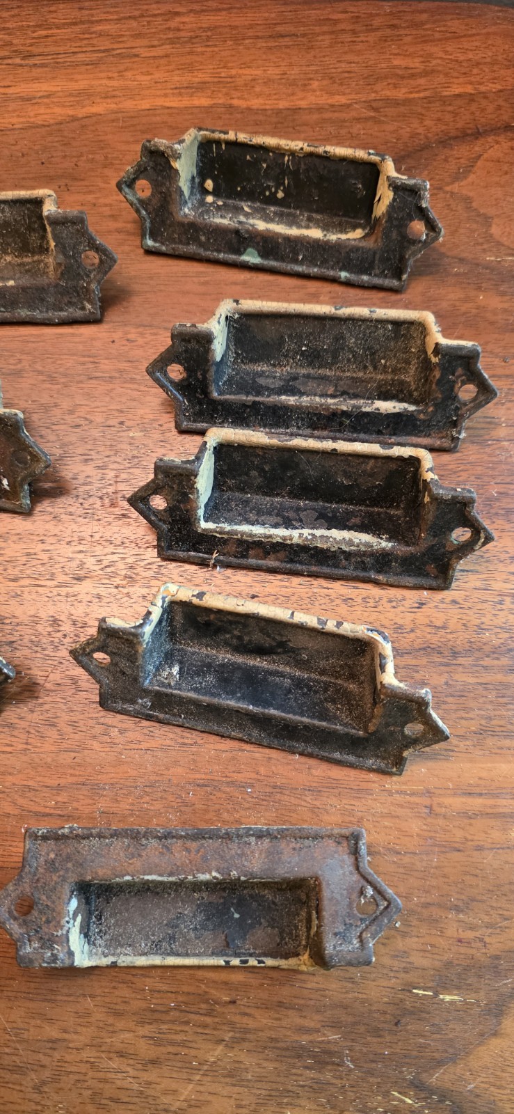 Antique/Vintage Lot of 11 Drawer Pulls/Handles ~ Decorative ~ Cast Iron? ~ Used