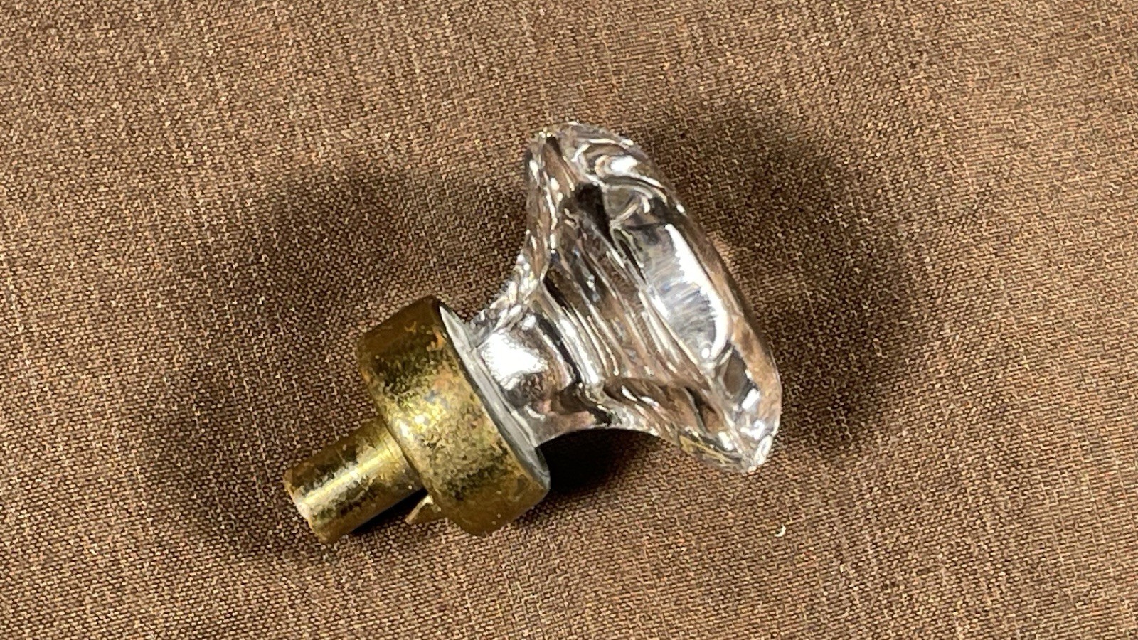 Antique Original Dental Medical Cabinet Glass Drawer Knob Pull Hardware