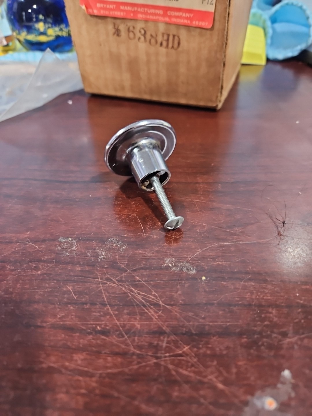 Lot Of 21 Vintage Mushroom Chrome Concave Cabinet Drawer Pull Knobs 1 1/2″