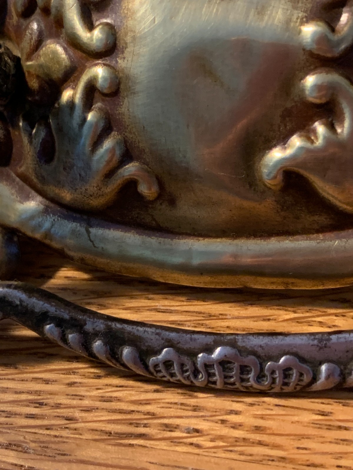 c1880-1900 Antique Six stamped Brass Drawer Pulls 3″ Bore