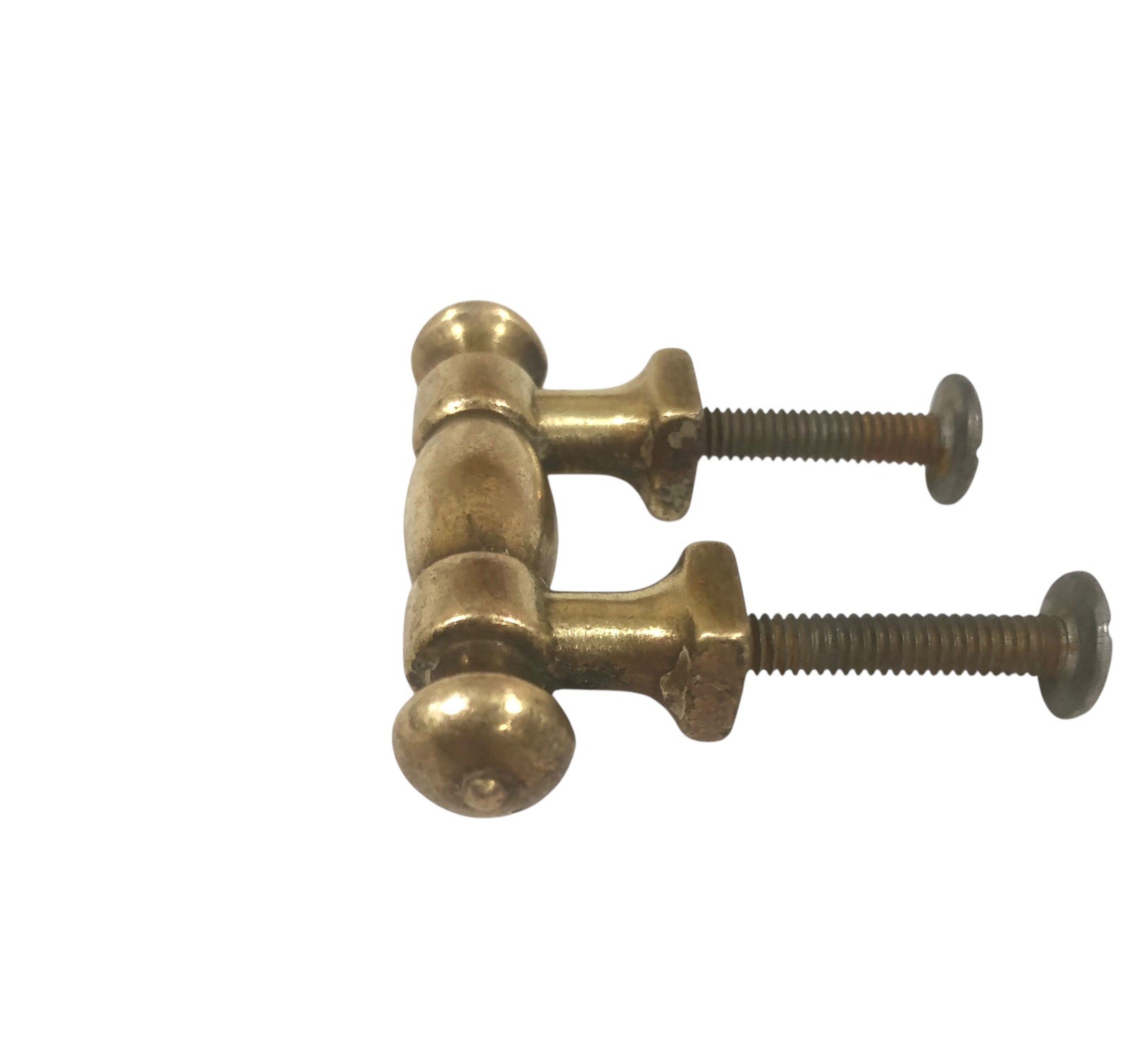 Vintage Drexel Esperanto MCM Dresser Brass Gold Door Pulls Set Of 2 W/ Screws