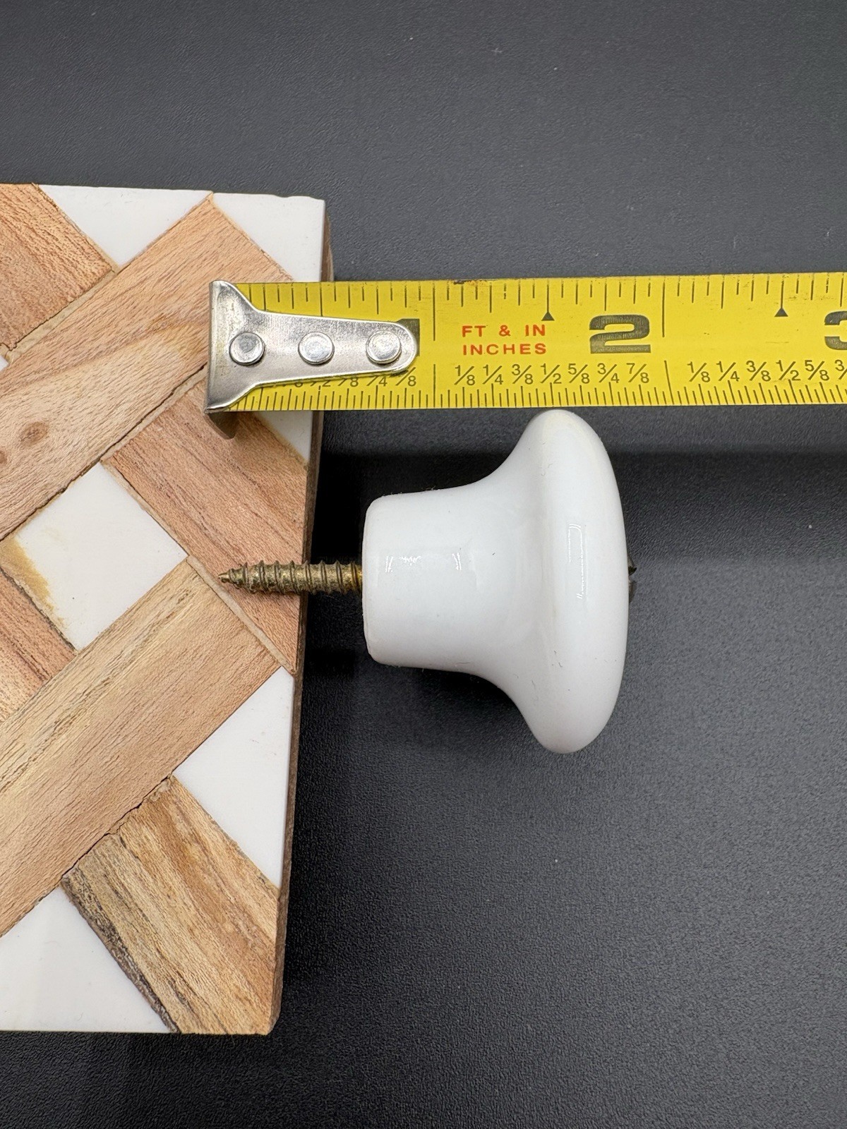 Vintage Japan White Porcelain Drawer Pull Knobs Set 14 w/ Screws Farmhouse