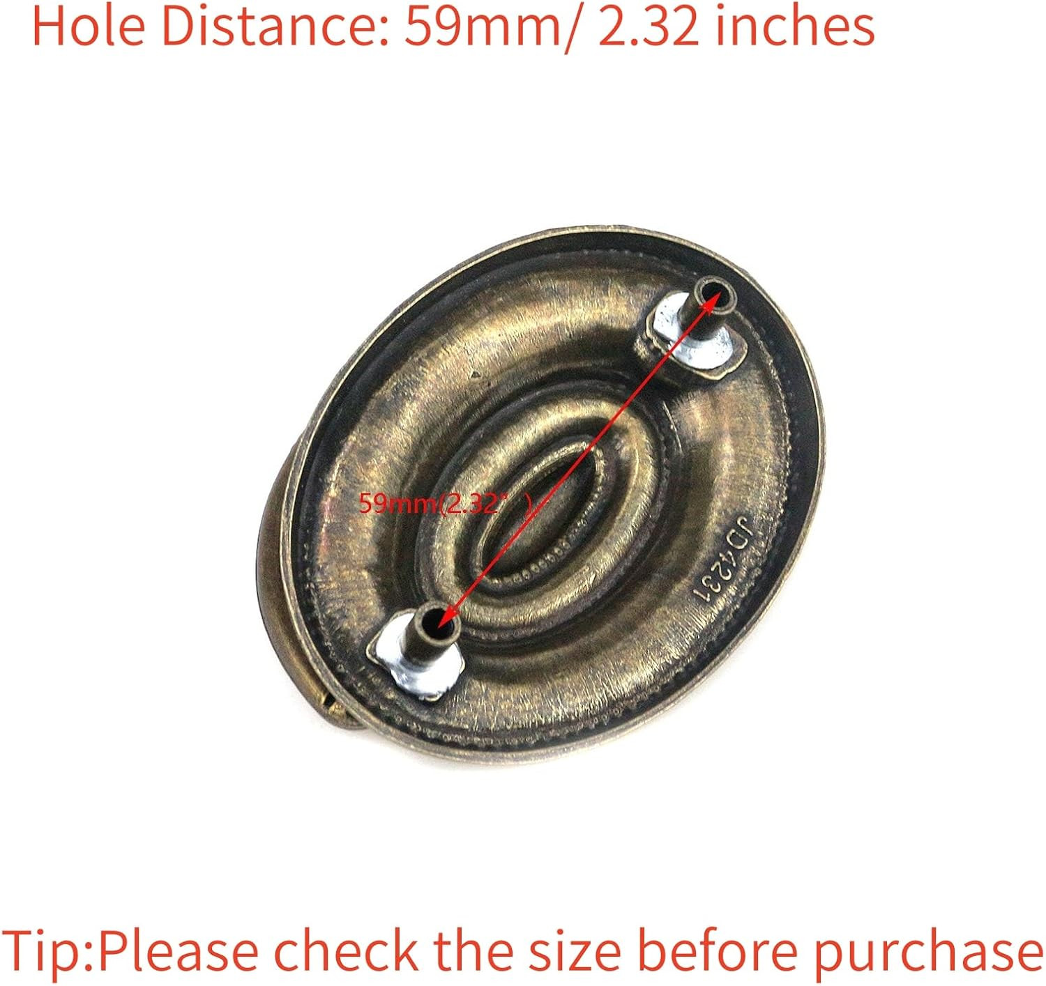 4 Pcs Furniture Dresser Pull, Antique Brass Bail Drawer Pull Oval Drop
