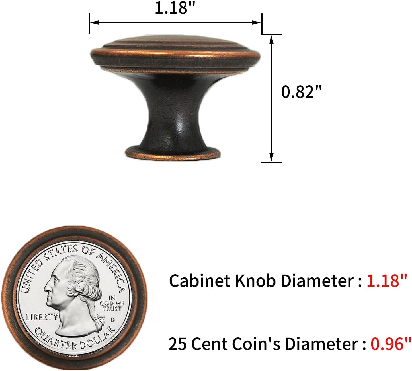 8 Pack Dresser Knobs, Antique Brass Drawer Handles, Closet Knobs for Cabinets