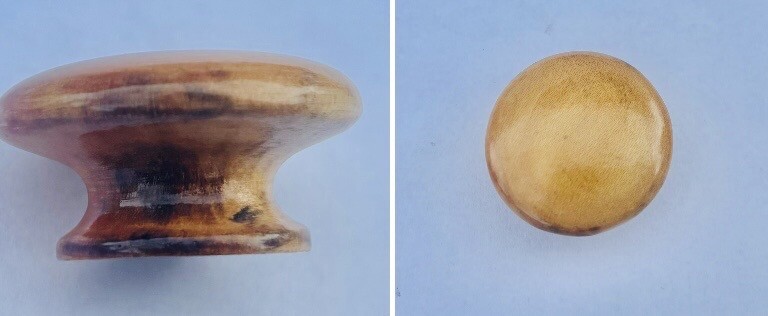 1.5” Dia. GORGEOUS & RARE Antique Hardware Maple Birch Mushroom Drawer Pull Knob