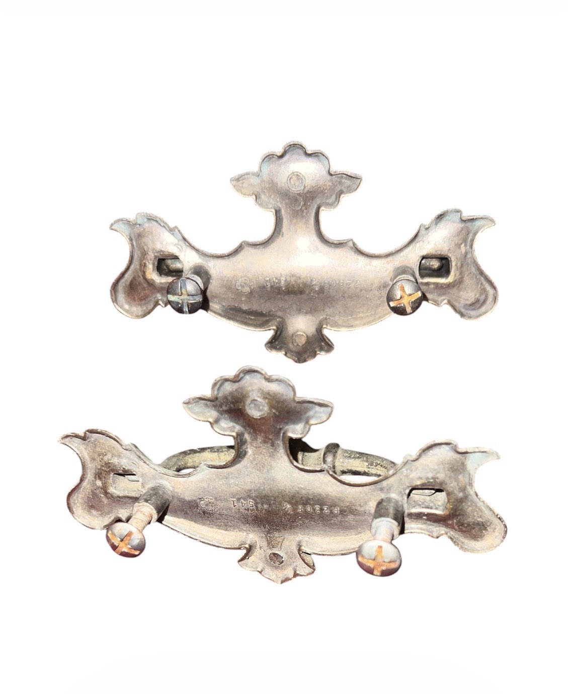 Vintage Keeler Brass Co KBC 541 Chippendale Batwing Drawer Pulls Handles Pair