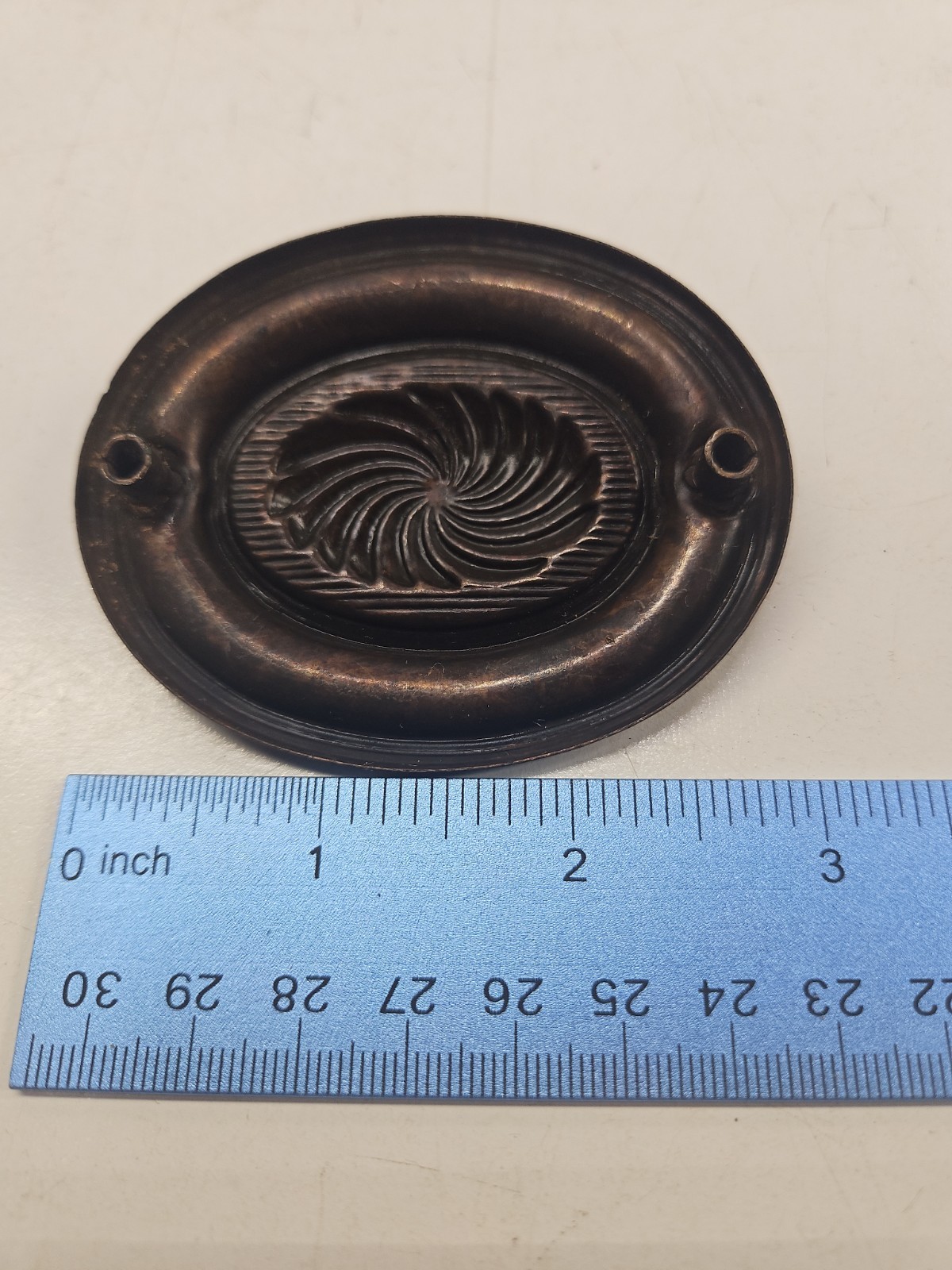 Vintage Brass Drawer Pull With Bail Drop Handle