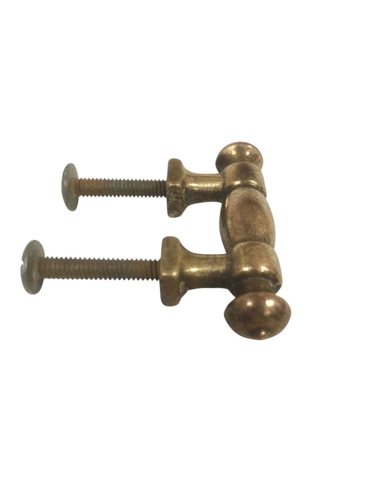Vintage Drexel Esperanto MCM Dresser Brass Gold Door Pulls Set Of 2 W/ Screws