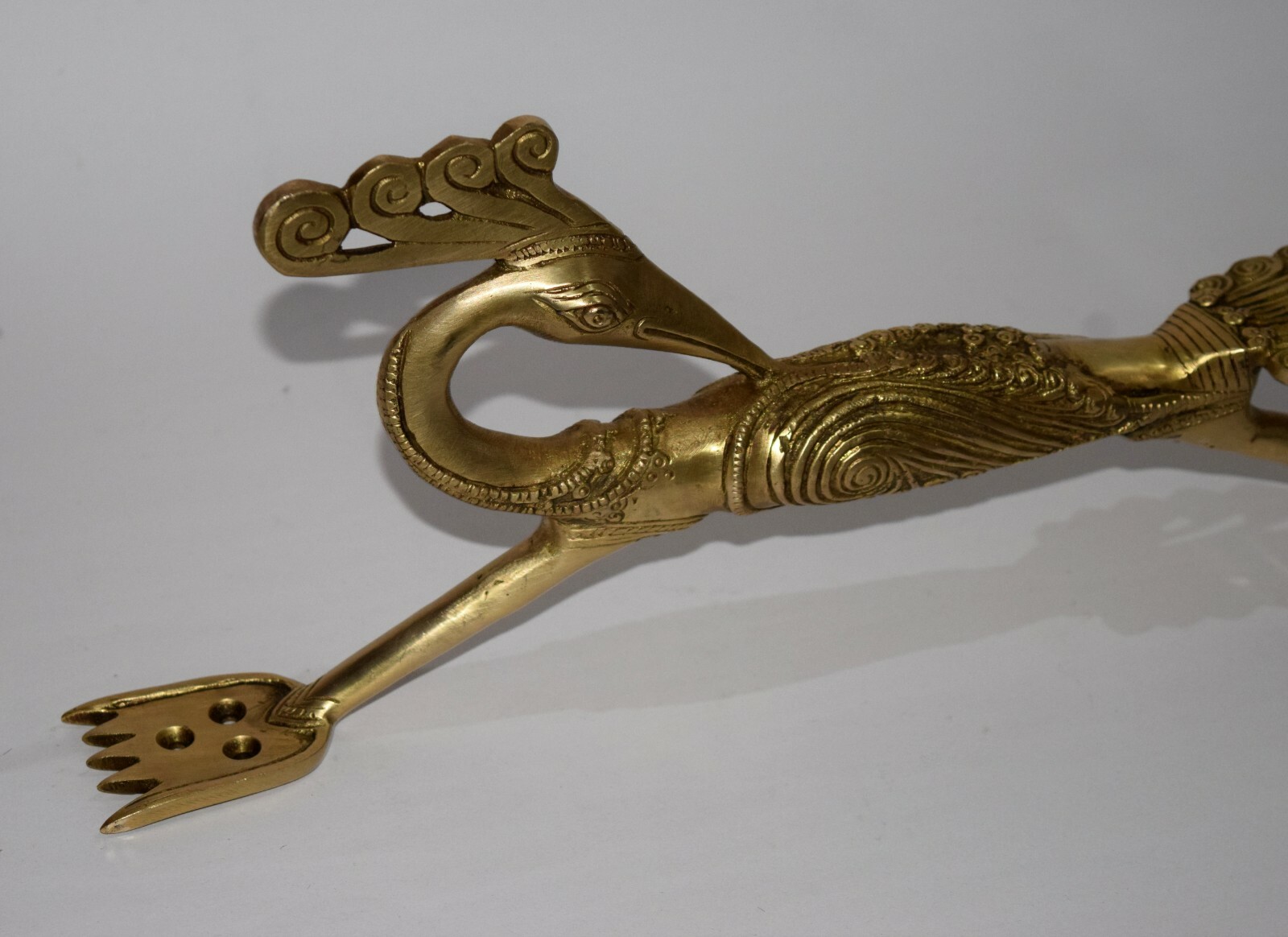 16” Inches Congo Peafowl Handle Brass Art Peacock Door Pull Entrance Décor GTX