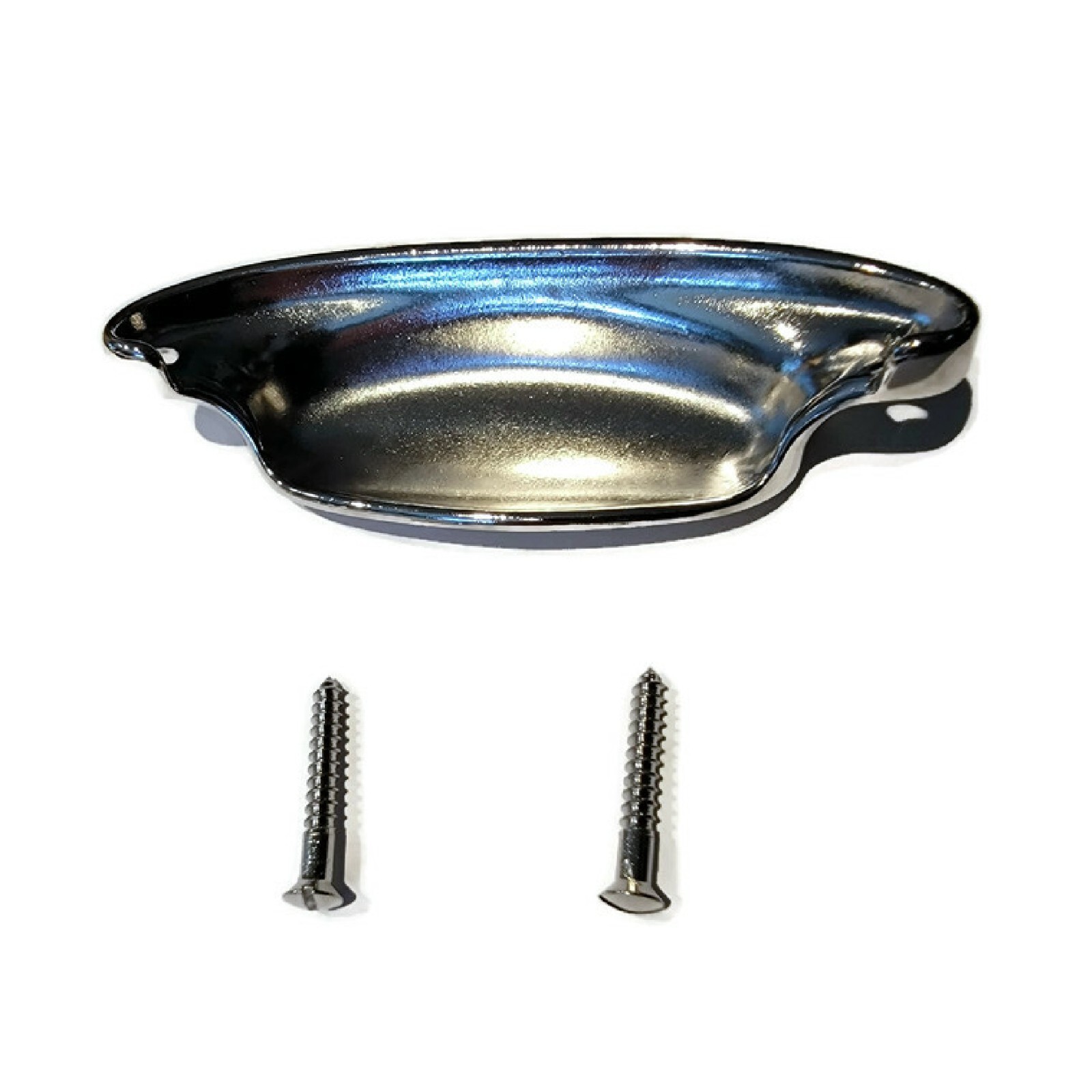 Drawer Bin Pull – Cast Polished Nickel plated Brass Bin Type Pull – Kitchen Bin