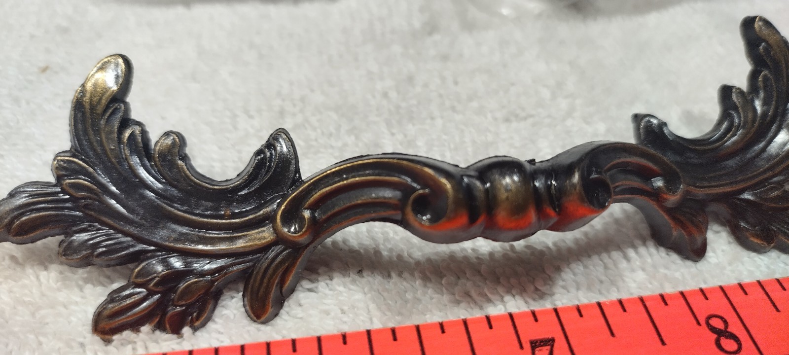 11 NOS Vintage French Provincial Drawer Pulls 3″ centers Solid Brass w/Screws